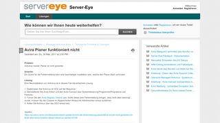 
                            11. Avira Planer funktioniert nicht : Server-Eye