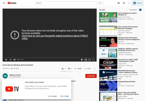 
                            13. Avira Secure Backup demonstration - YouTube