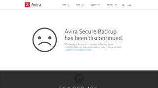 
                            5. Avira Secure Backup has been discontinued.