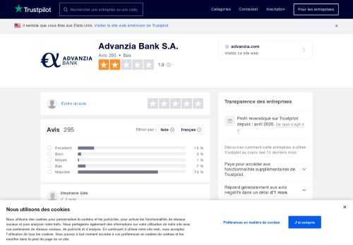 
                            7. Avis de Advanzia Bank S.A. | Lisez les avis clients de advanzia.com