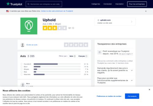 
                            2. Avis de Uphold | Lisez les avis clients de uphold.com - Trustpilot