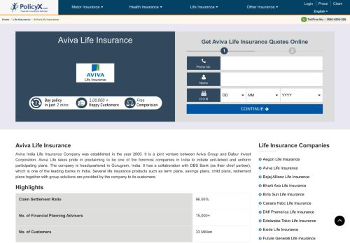 
                            11. Aviva Life Insurance - Buy Now | Online Payment & Login Process