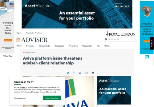 
                            12. Aviva platform issue threatens adviser-client relationship - FTAdviser ...