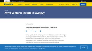 
                            11. Aviva Ventures invests in Swingvy - Aviva plc