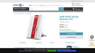 
                            10. AVM FRITZ! WLAN Repeater 310 - KommaGo