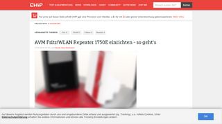 
                            11. AVM Fritz!WLAN Repeater 1750E einrichten - so geht's - CHIP