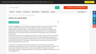 
                            3. AVM nutzt airable Radio - Tune In GmbH - Pressemitteilung - PresseBox