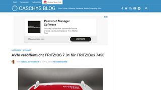 
                            13. AVM veröffentlicht FRITZ!OS 7.01 für FRITZ!Box 7490 - Caschys Blog