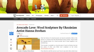 
                            12. Avocado Love: Wool Sculpture By Ukrainian Artist Hanna Dovhan ...