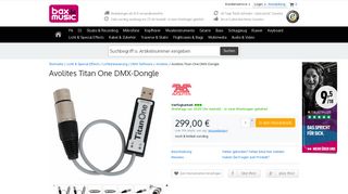 
                            3. Avolites Titan One DMX-Dongle kaufen? | Bax-shop