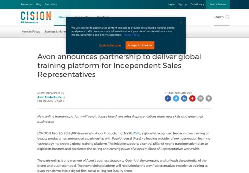 
                            12. Avon announces partnership to deliver global training ... - PR Newswire