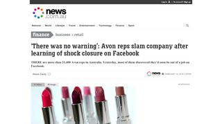 
                            4. Avon Australia: Devastated reps lash out at company over closure