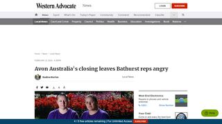 
                            12. Avon Australia's closing leaves Bathurst reps angry | Western Advocate