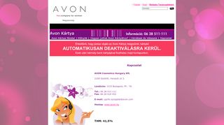 
                            3. Avon Cosmetics Hungary Kft.