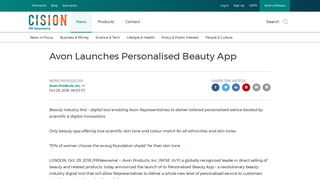 
                            11. Avon Launches Personalised Beauty App - PR Newswire