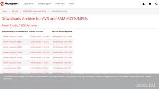 
                            8. AVR and SAM Downloads Archive | Microchip Technology
