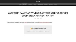 
                            9. AVTECH IP Camera/NVR/DVR Captcha VerifyCode.cgi login weak ...