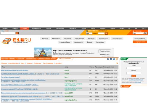 
                            7. Автомобильный раздел E1.RU объединяется с Авто.ру. - обсуждение на ...