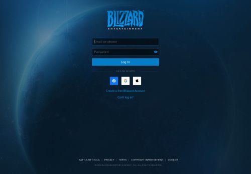 
                            2. Авторизация Blizzard - Blizzard Entertainment