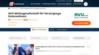 
                            10. AVU Aktiengesellschaft für Versorgungs-Unternehmen - Ausbildung.de