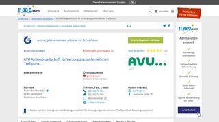 
                            12. ▷ AVU Aktiengesellschaft für Versorgungsunternehmen Treffpunkt ...