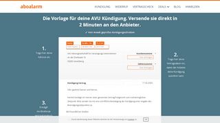 
                            10. AVU kündigen: Geprüfte Vorlage | direkter Versand - Aboalarm