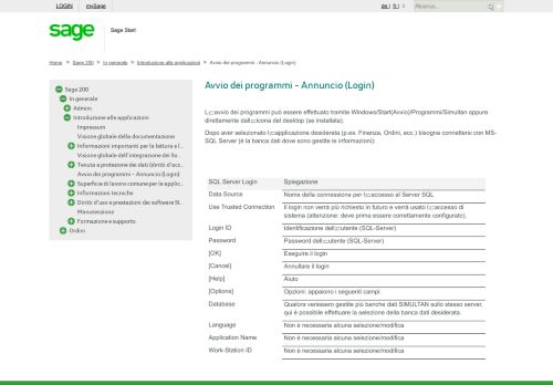 
                            7. Avvio dei programmi - Annuncio (Login)