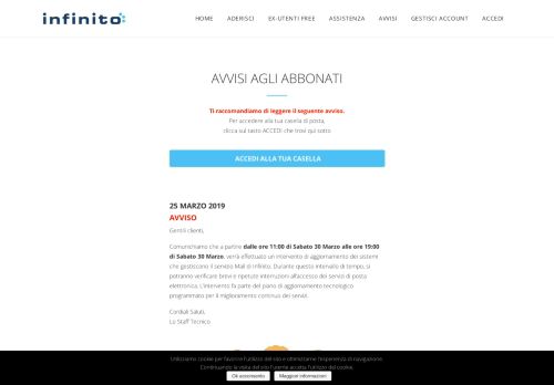 
                            2. Avvisi Abbonati – Infinito Email