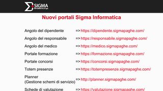 
                            2. Avviso di manutenzione - Sigma Informatica Spa