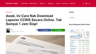 
                            12. Awak, Ini Cara Nak Download Laporan CCRIS Secara ...