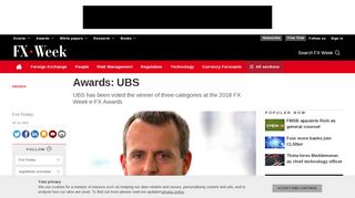 
                            8. Awards: UBS - FX Week