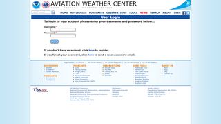 
                            9. AWC - User Login - Aviation Weather Center