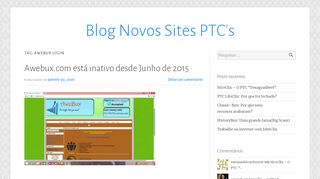 
                            1. awebux login – Blog Novos Sites PTC's - O PTC - WordPress.com