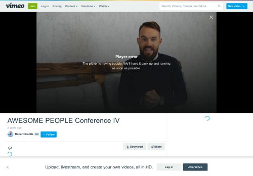 
                            12. AWESOME PEOPLE Conference IV on Vimeo
