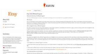 
                            12. Awin | Etsy (US) Affiliate Program