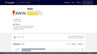 
                            5. Awin Reviews | Read Customer Service Reviews of awin.com - Trustpilot