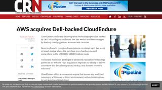 
                            8. AWS acquires Dell-backed CloudEndure - Software - CRN Australia