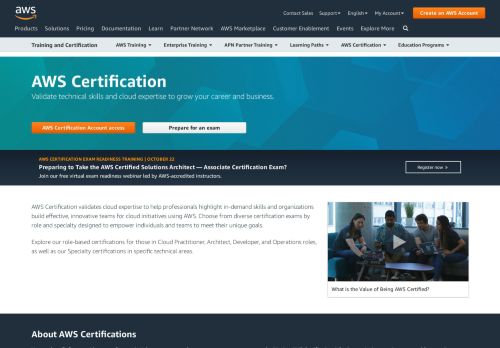 
                            13. AWS Certification - AWS - Amazon.com