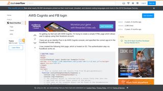 
                            7. AWS Cognito and FB login - Stack Overflow