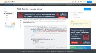
                            6. AWS Cognito + google signup - Stack Overflow