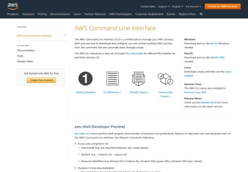 
                            1. AWS Command Line Interface - Amazon.com