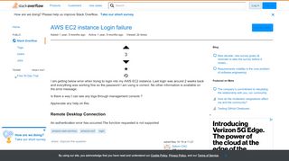 
                            8. AWS EC2 instance Login failure - Stack Overflow