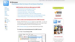 
                            4. AWS Login Profiles. - S3 Browser