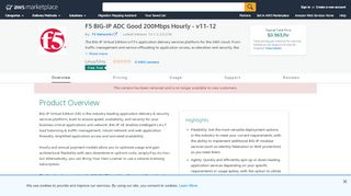 
                            10. AWS Marketplace: F5 BIG-IP ADC Good 200Mbps Hourly - ...