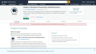 
                            10. AWS Marketplace: MyBB on Windows Powered by GlobalSolutions