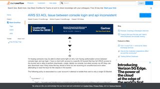 
                            6. AWS S3 ACL Issue between console login and api inconsistent ...
