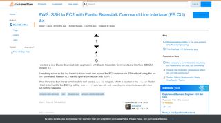 
                            8. AWS: SSH to EC2 with Elastic Beanstalk Command Line Interface (EB ...