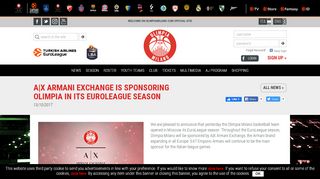 
                            5. A|X Armani Exchange is sponsoring Olimpia in its EuroLeague season ...