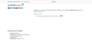 
                            11. Ax9988.com Error Analysis (By Tools) - WebsiteSuccessTools.com