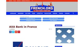 
                            8. AXA Bank in France - French.org